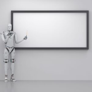Ai robot with whiteboard screen